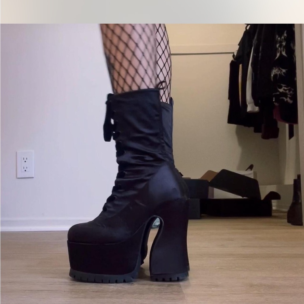 Sleek Black Platform Boots